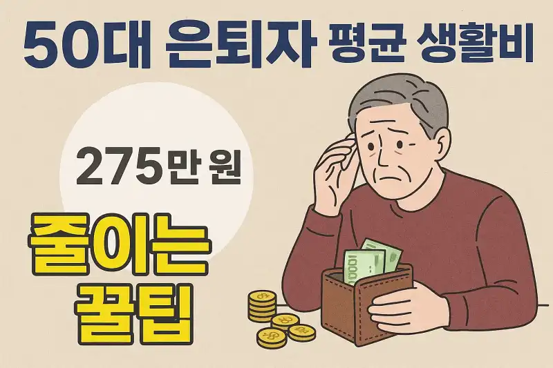 50대 은퇴자 평균 생활비와 줄이는 꿀팁
