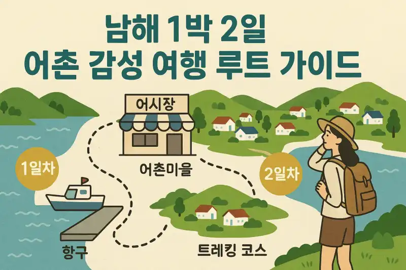 남해 1박 2일 어촌 감성 여행 루트 가이드