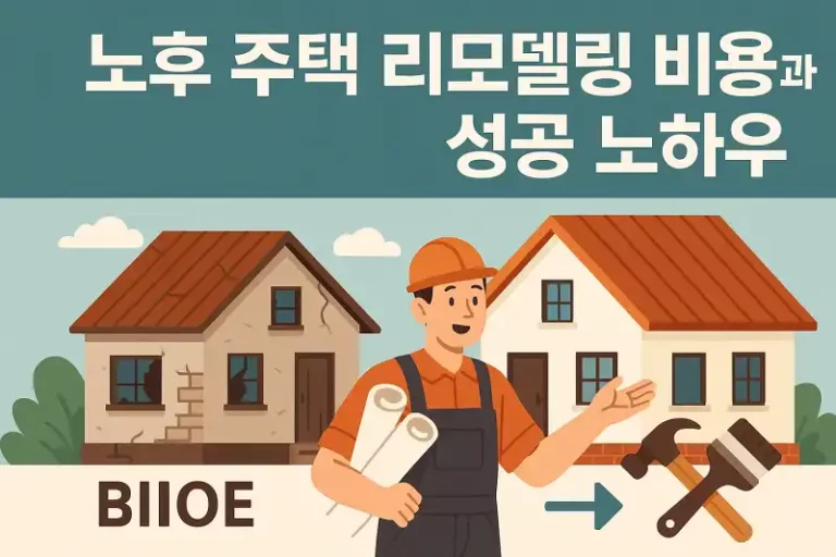 노후 주택 리모델링 비용과 성공 노하우