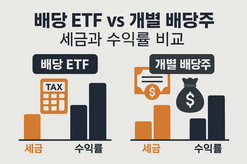 배당 ETF vs 개별 배당주 세금과 수익률 비교