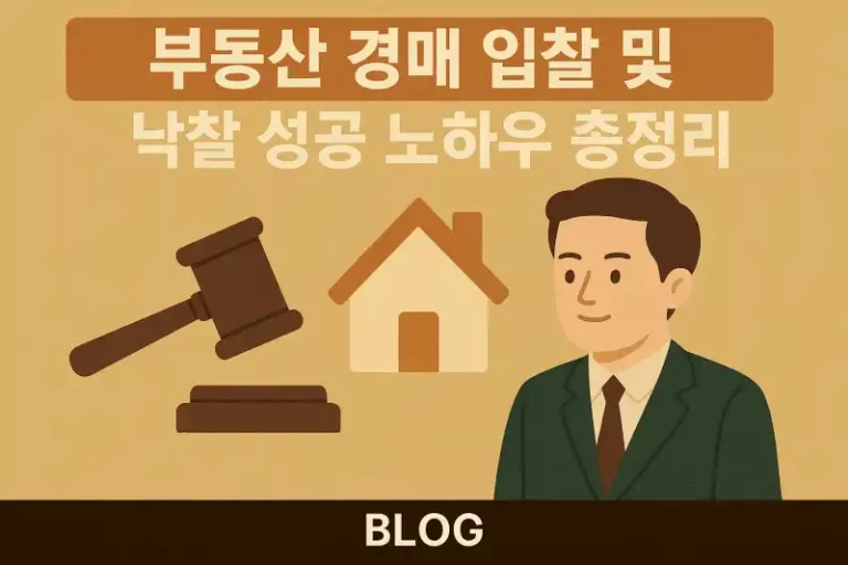 부동산 경매 입찰 및 낙찰 성공 노하우 총정리