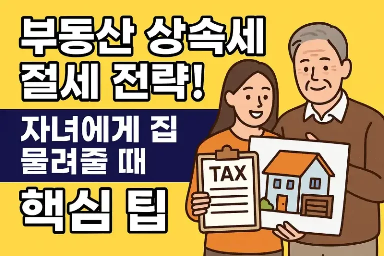 부동산 상속세 절세 전략! 자녀에게 집 물려줄 때 핵심 팁