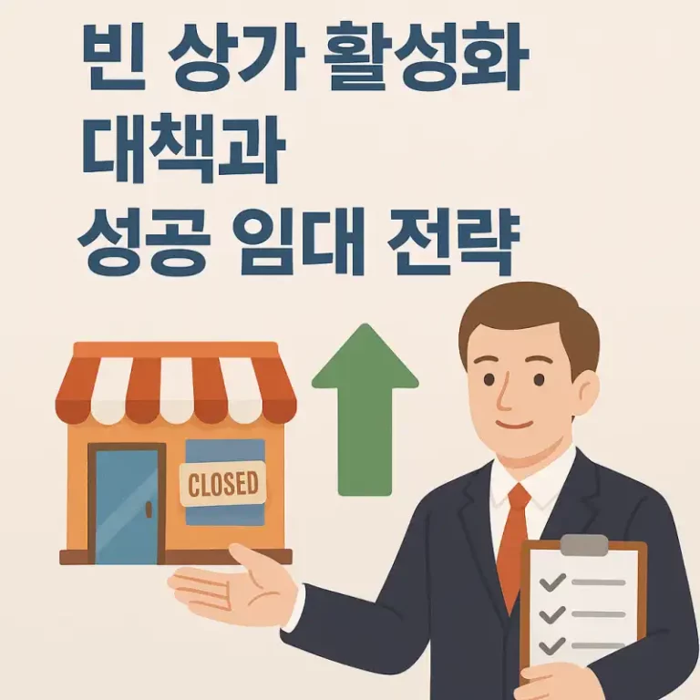 빈 상가 활성화 대책과 성공 임대 전략