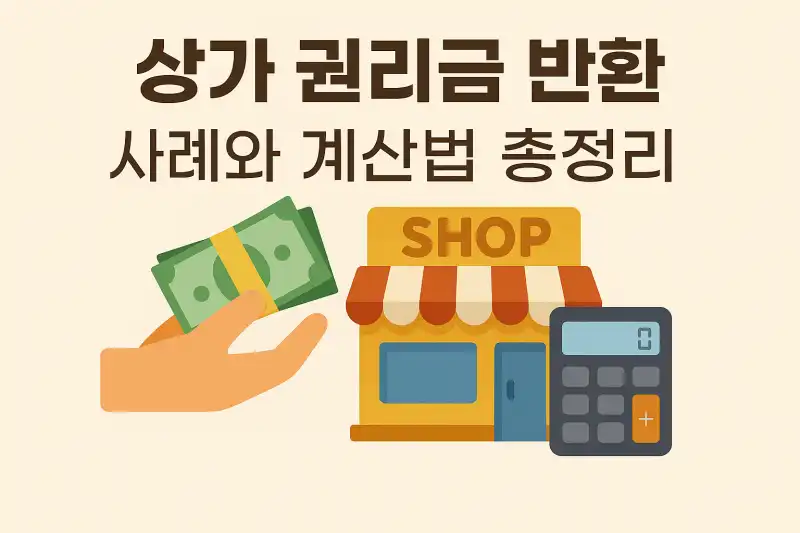 상가 권리금 반환, 사례와 계산법 총정리