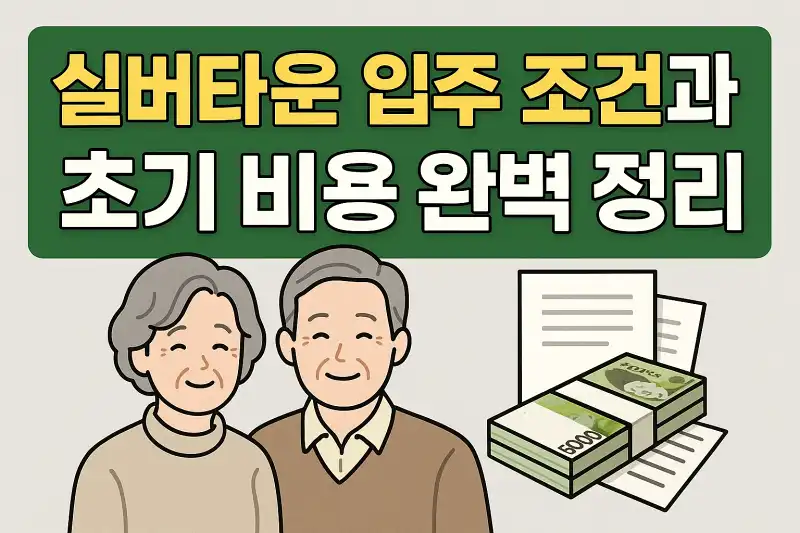 실버타운 입주 조건과 초기 비용 완벽 정리