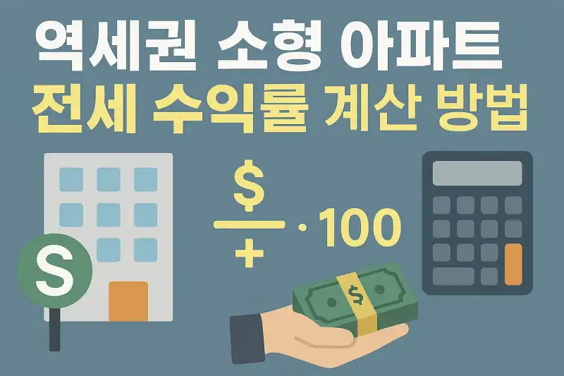 역세권 소형 아파트 전세 수익률 계산 방법