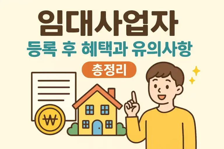 임대사업자 등록 후 혜택과 유의사항 총정리