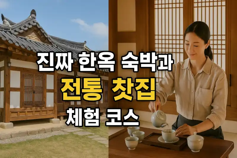 진짜 한옥 숙박과 전통 찻집 체험 코스