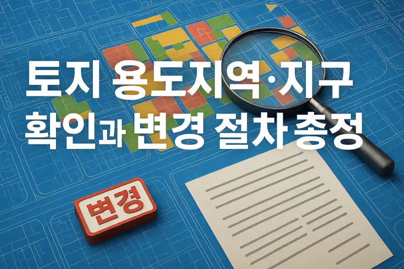 토지 용도지역·지구 확인과 변경 절차 총정리