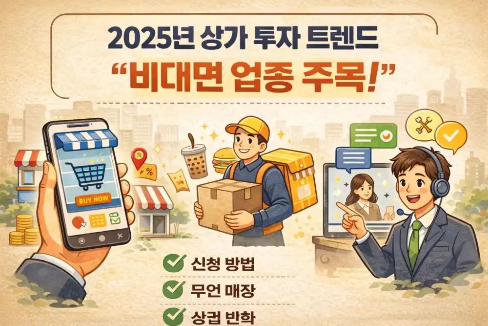 2025년 상가 투자 트렌드 “비대면 업종 주목!