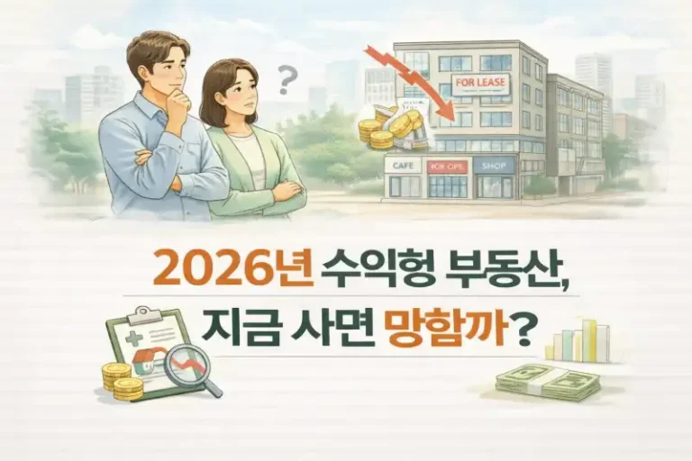 2026년 수익형 부동산, 지금 사면 망할까?