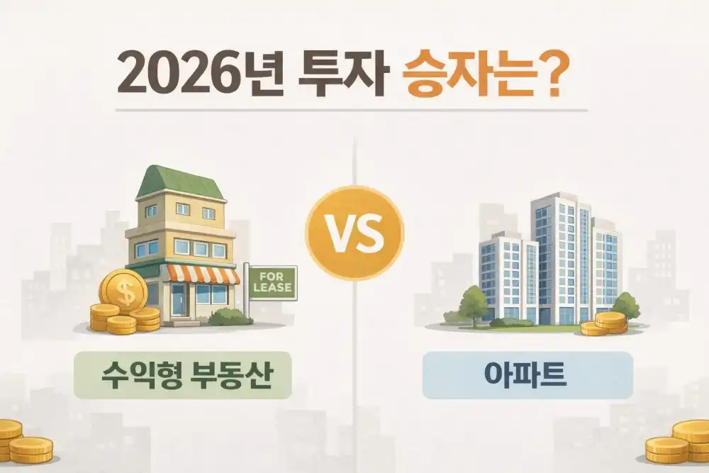 2026년 투자 승자는? 수익형 부동산 vs 아파트
