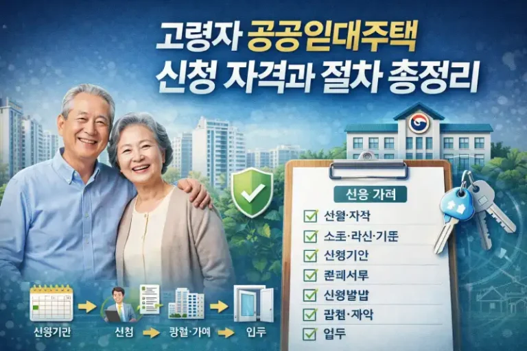 고령자 공공임대주택 신청 자격과 절차 총정리