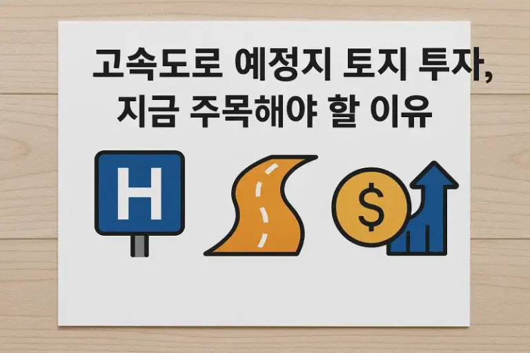 고속도로 예정지 토지 투자, 지금 주목해야 할 이유