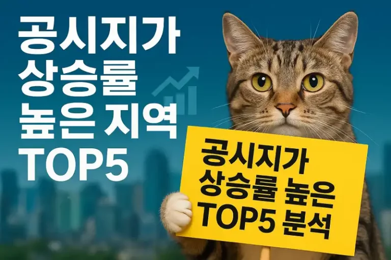 공시지가 상승률 높은 지역 TOP5 분석
