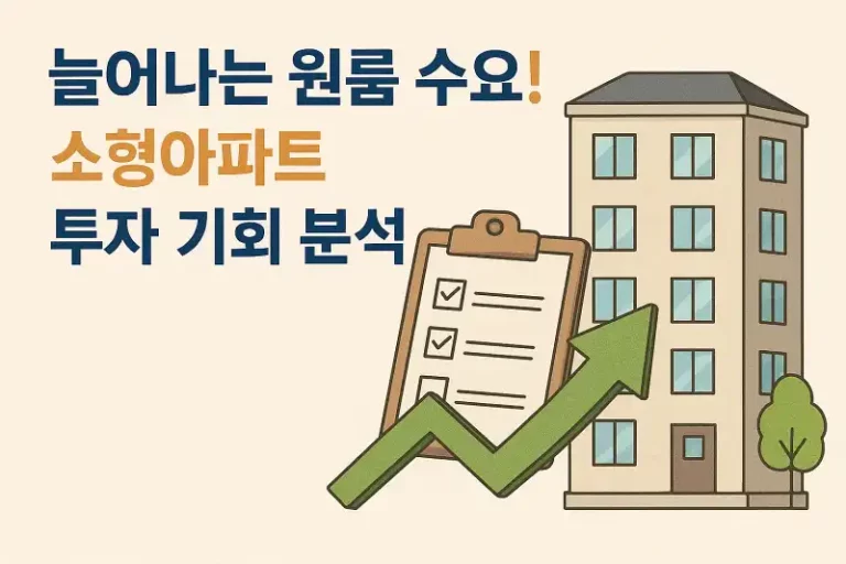늘어나는 원룸 수요! 소형아파트 투자 기회 분석