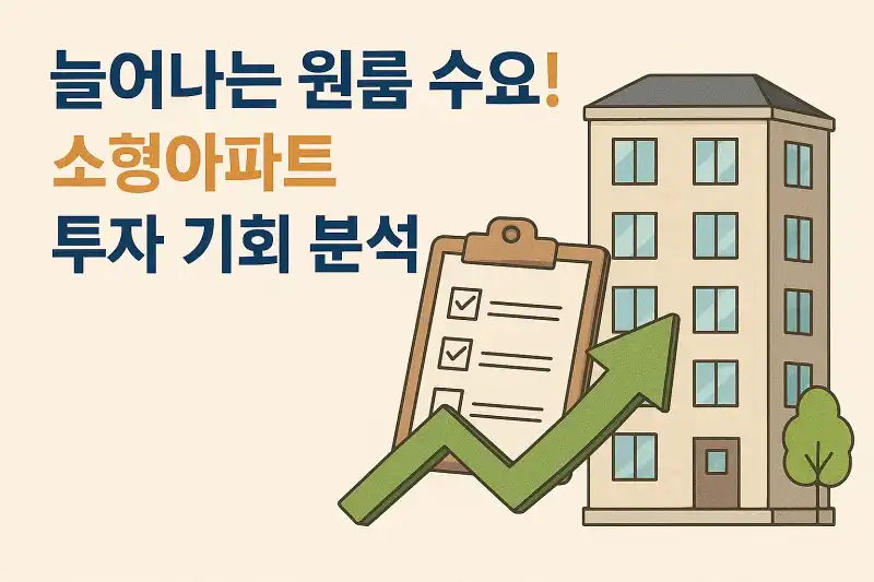 늘어나는 원룸 수요! 소형아파트 투자 기회 분석