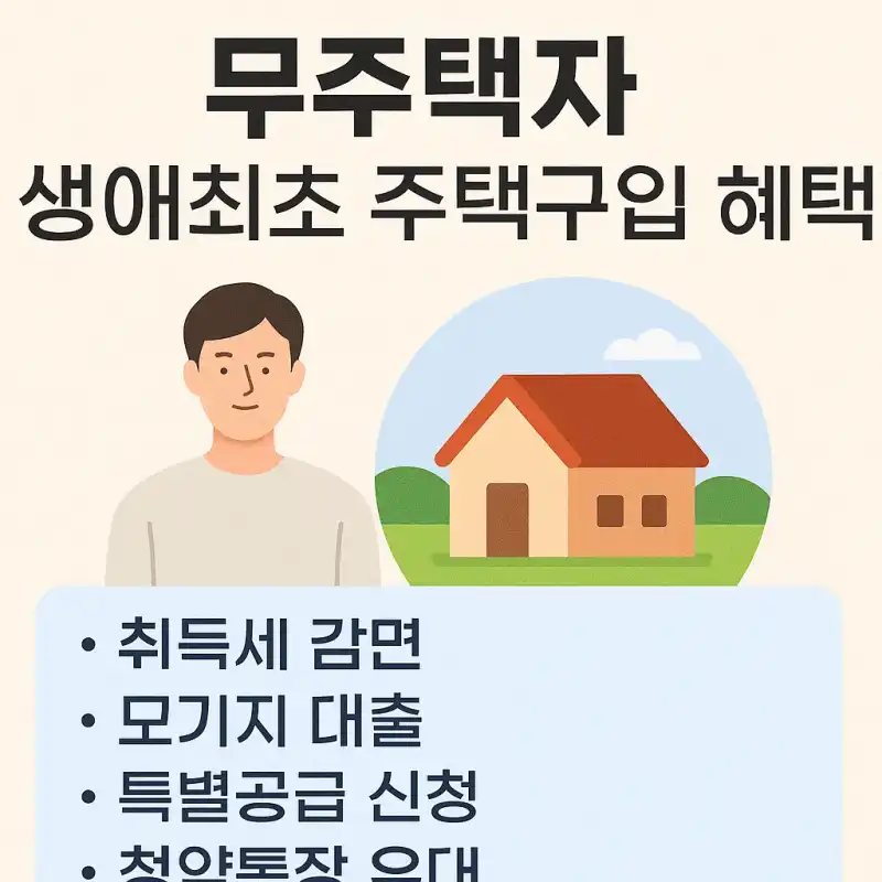 무주택자 생애최초 주택구입 혜택 총정리