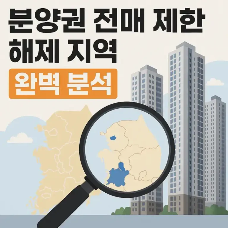 분양권 전매 제한 해제 지역 완벽 분석