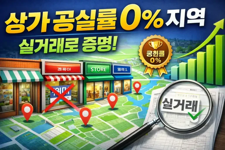 상가 공실률 0% 지역, 실거래로 증명!