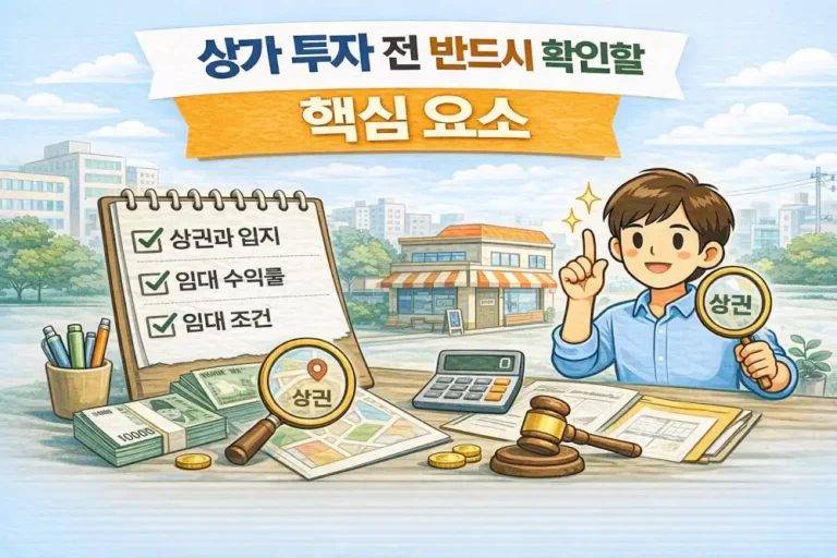 상가 투자 전 반드시 확인할 핵심 요소