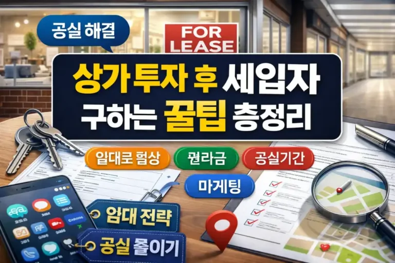 상가 투자 후 세입자 구하는 꿀팁 총정리