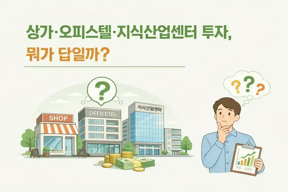 상가·오피스텔·지식산업센터 투자, 뭐가 답일까?
