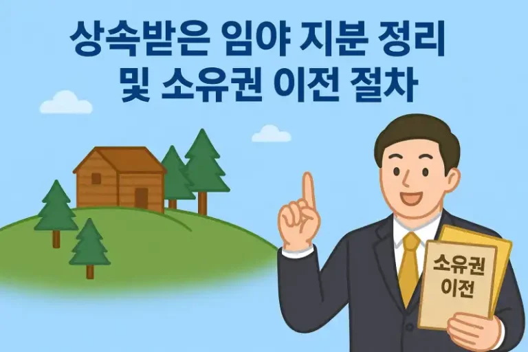 상속받은 임야 지분 정리 및 소유권 이전 절차