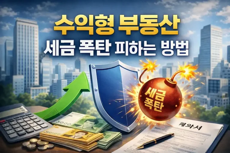 수익형 부동산 세금 폭탄 피하는 방법