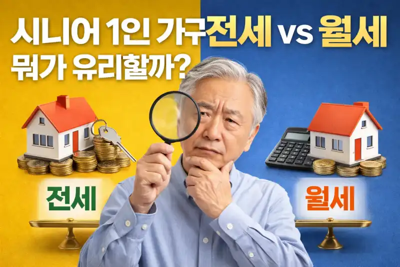 시니어 1인 가구에게 전세와 월세 중 뭐가 더 유리할까?