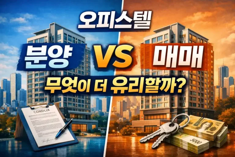 오피스텔 분양 vs 매매, 무엇이 더 유리할까?