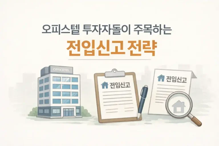 오피스텔 투자자들이 주목하는 전입신고 전략