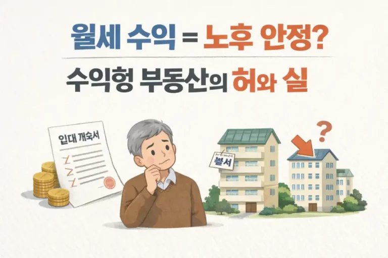 월세 수익 = 노후 안정? 수익형 부동산의 허와 실