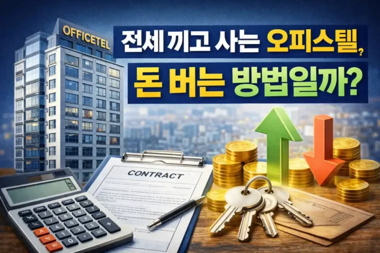 전세 끼고 사는 오피스텔, 돈 버는 방법일까?