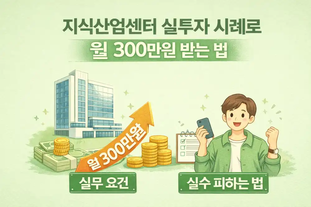 지식산업센터 실투자 사례로 월 300만원 받는 법