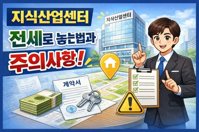 지식산업센터 전세로 놓는 방법과 주의사항