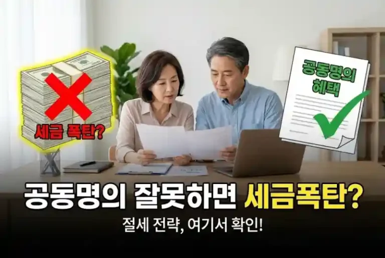 공동명의 잘못하면 세금폭탄?