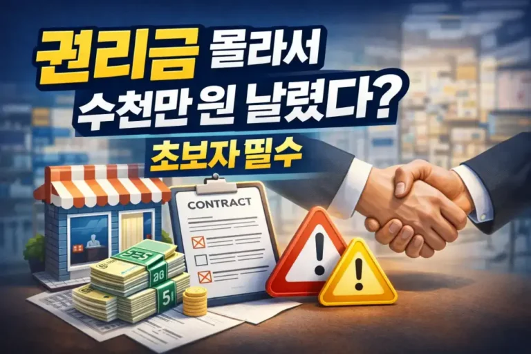 권리금 몰라서 수천만 원 날렸다? 초보자 필수 체크리스트