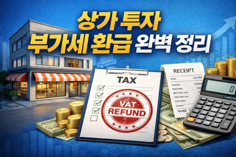 상가 투자 시 부가세 환급 완벽 정리