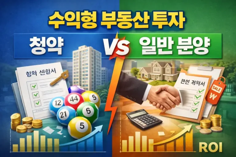 수익형 부동산 투자, 청약 vs 일반 분양 완벽 비교