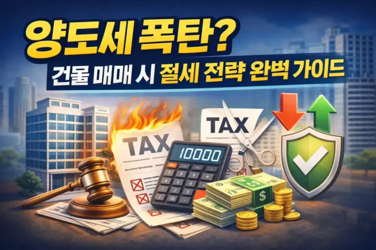 양도세 폭탄? 건물 매매 시 절세 전략 완벽 가이드
