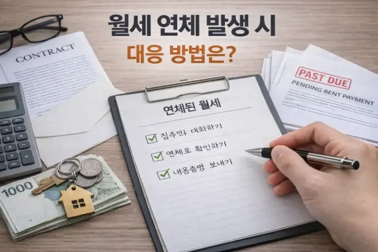 월세 연체 발생 시 대응 방법은?