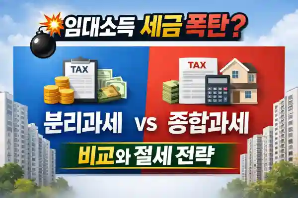 임대소득 세금 폭탄? 분리과세 종합과세 비교와 절세 전략