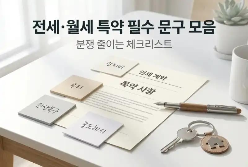 전세·월세 특약 필수 문구 모음