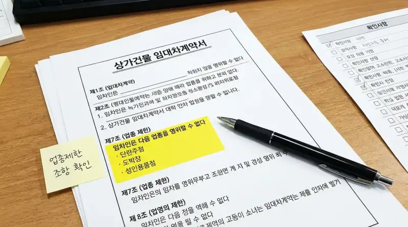 상가 임대차 업종 제한 특약 설계법