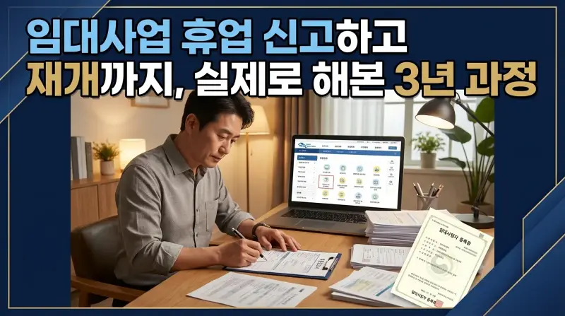 임대사업 휴업 신고하고 재개까지, 직접 해보니 빠뜨리기 쉬운 것들