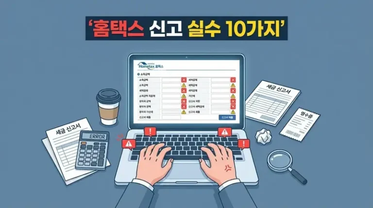 홈택스 신고 때 자주 틀리는 입력 항목 10가지