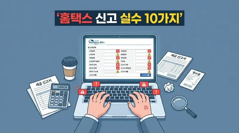 홈택스 신고 때 자주 틀리는 입력 항목 10가지