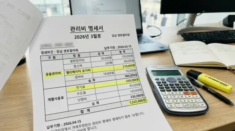 상가 관리비 고지 항목, 이렇게 설계하니까 민원이 80% 줄었습니다
