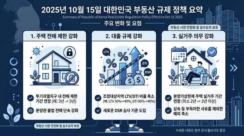 2025년 10.15 부동산 규제 정책 요약